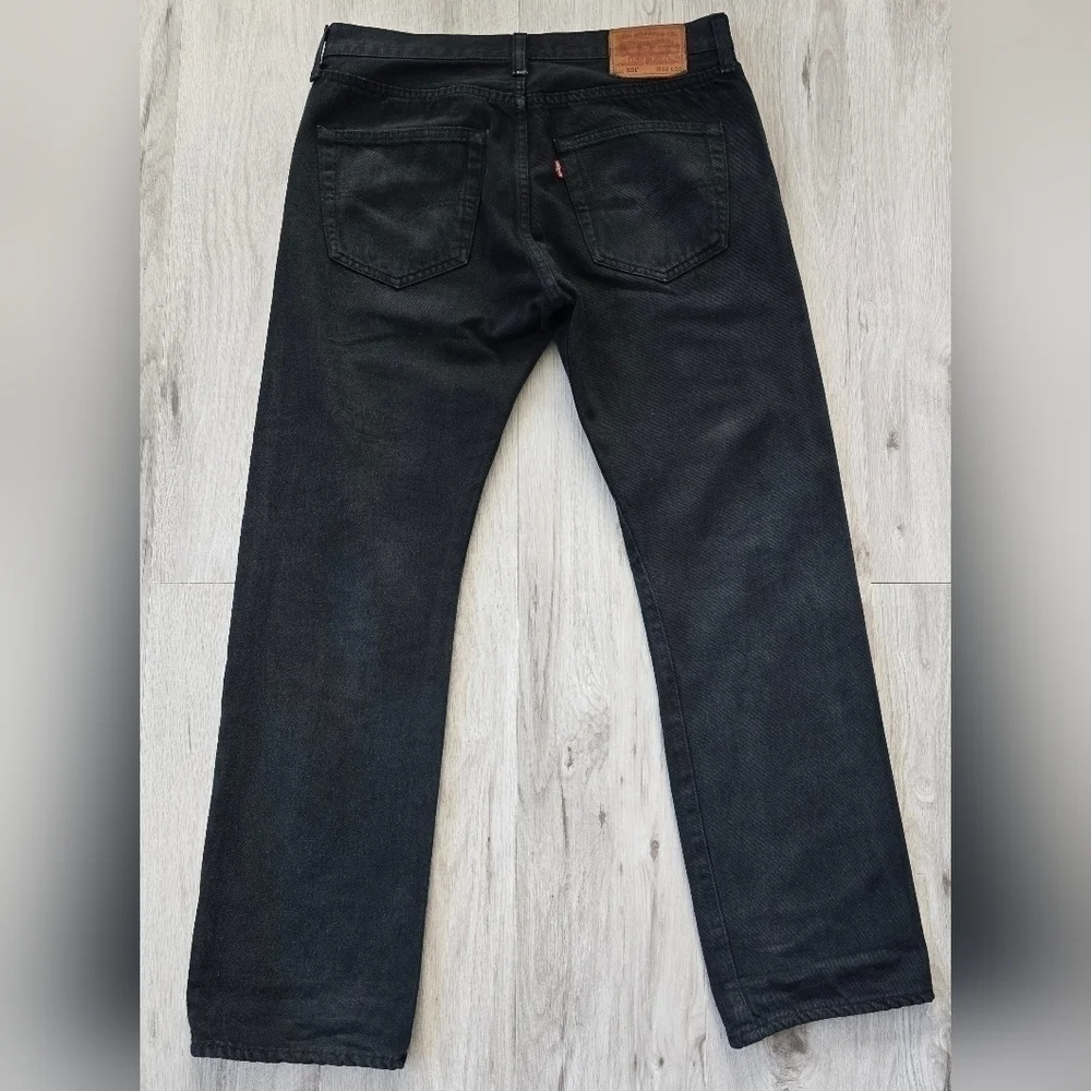 Levi's (Big E) | 501 black denim button fly straight leg jeans | MENS 32×30